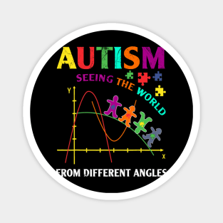 Autism Seeing The World From A Different Angel Puzzles Gifts Magnet